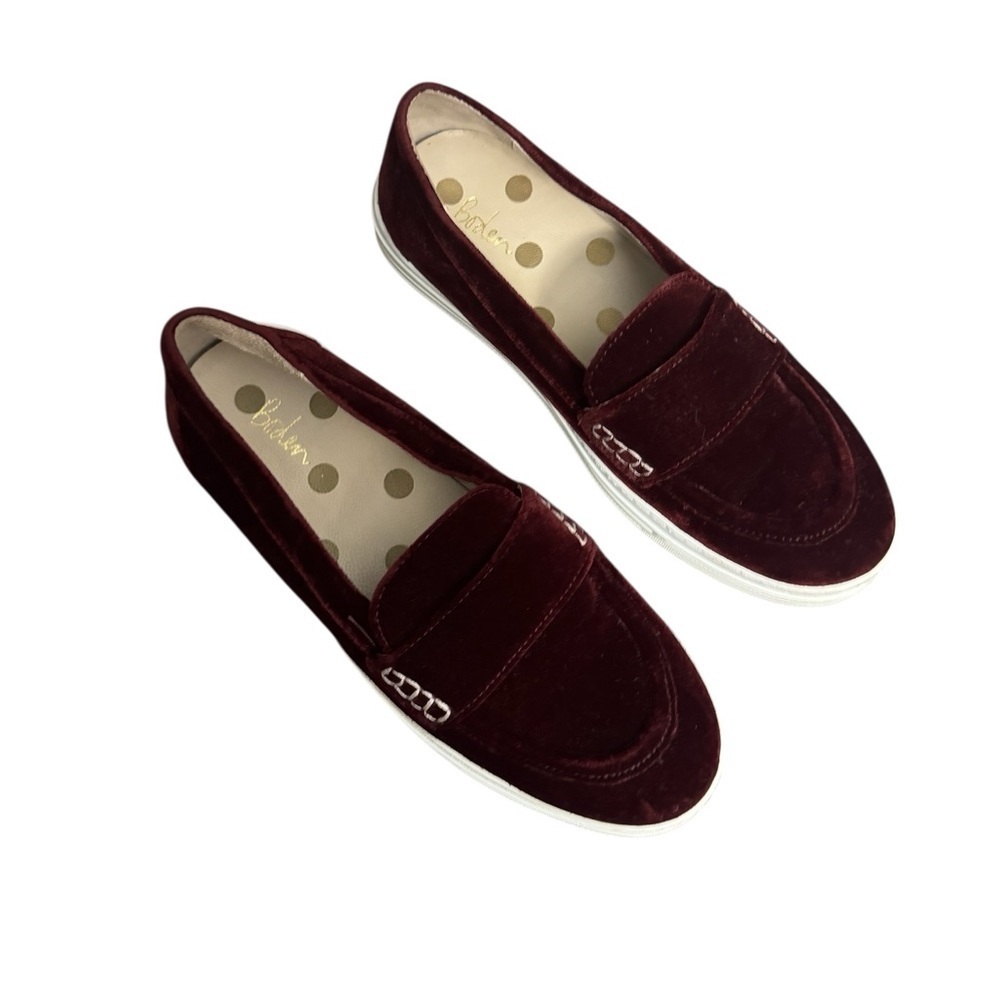 Boden Burgundy Velvet Loafers Size 38 or 7